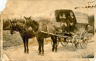 1909 Carrier Cart postcard