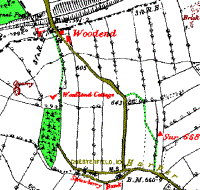 Woodland Cottage mapped 1884